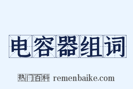 电容器组词是什么意思的图片